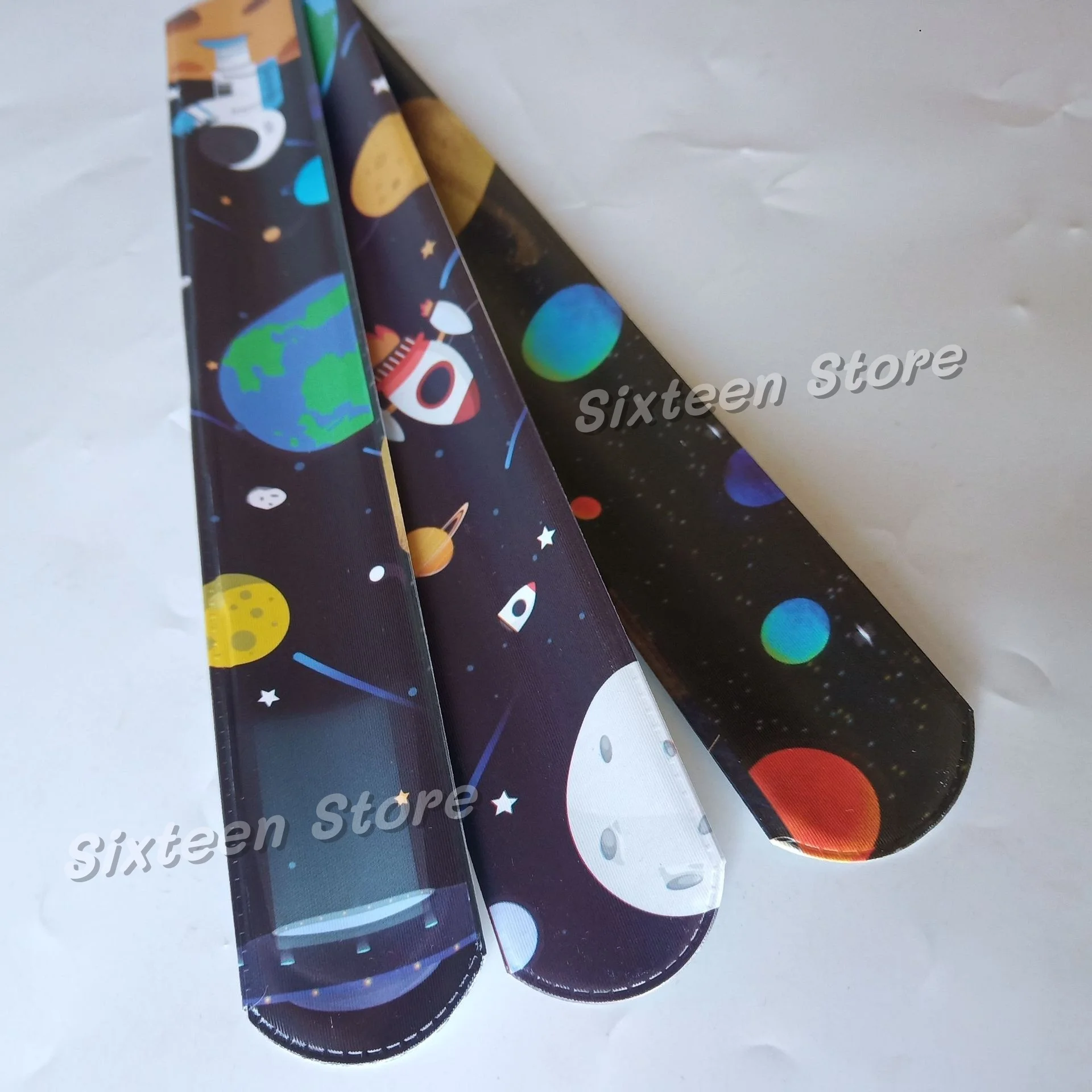 10-50PCS Starry Sky Snap Bracelet Astronaut Theme Clapping Circle Wristband Birthday Space Party Carnival Gift Prize view 5