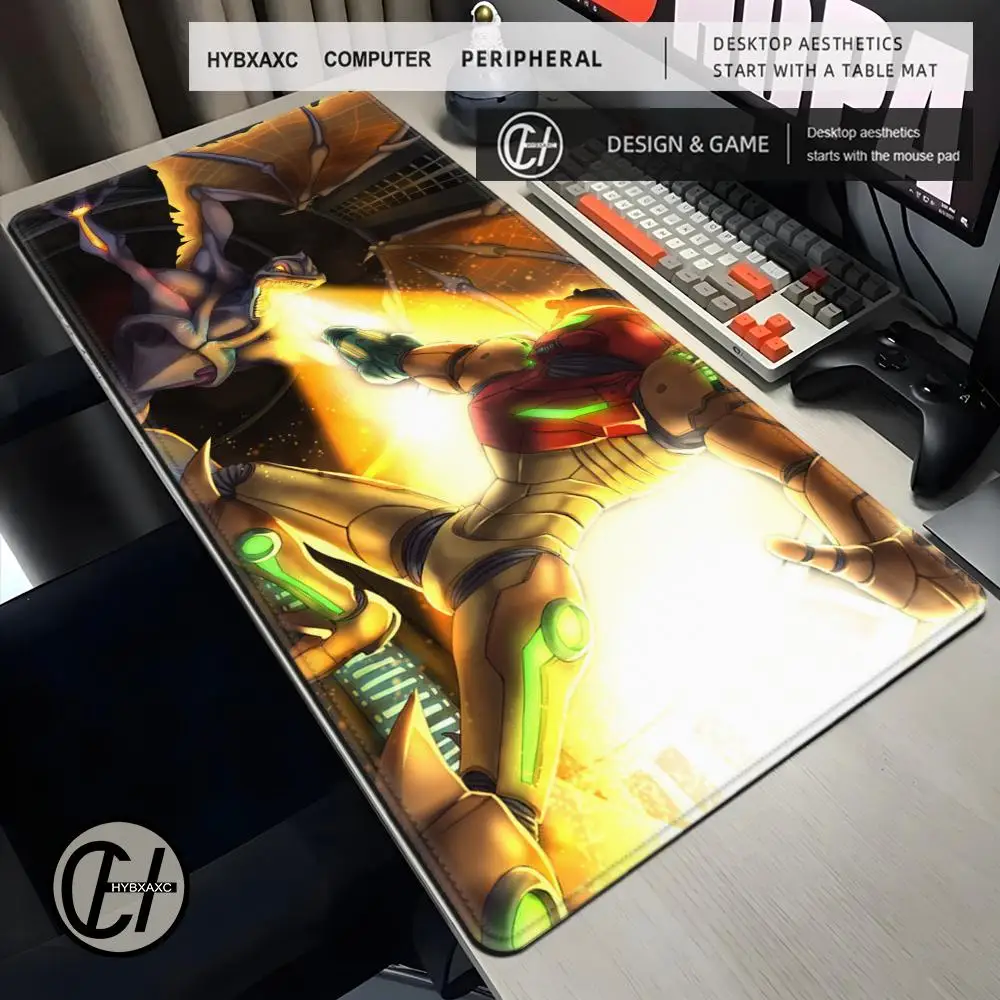 

Game Metroid Prime Mouse Pad Cute HD Desk Pad Extended Gaming Keyboard Mats Large 90x40cm XXL Gamer Mousepad