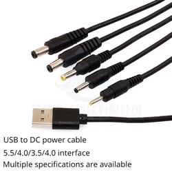 USB power cable to dc round hole 5.5-2.1 Plug fan/lamp/toy 3.5 Router Audio charging cable