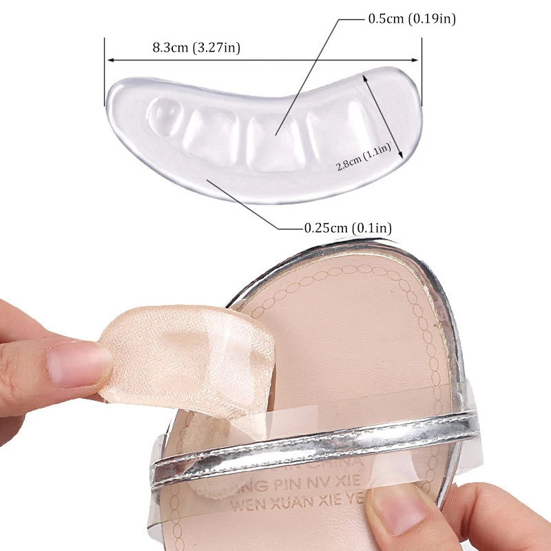 Siliconen Anti-Slip Voorvoet Vrouwen Hoge Hak Pads Pijnverlichting Inlegzolen Zelfklevende Gel Inzetstukken Sandalen Slippers Schoenen Voet Pad