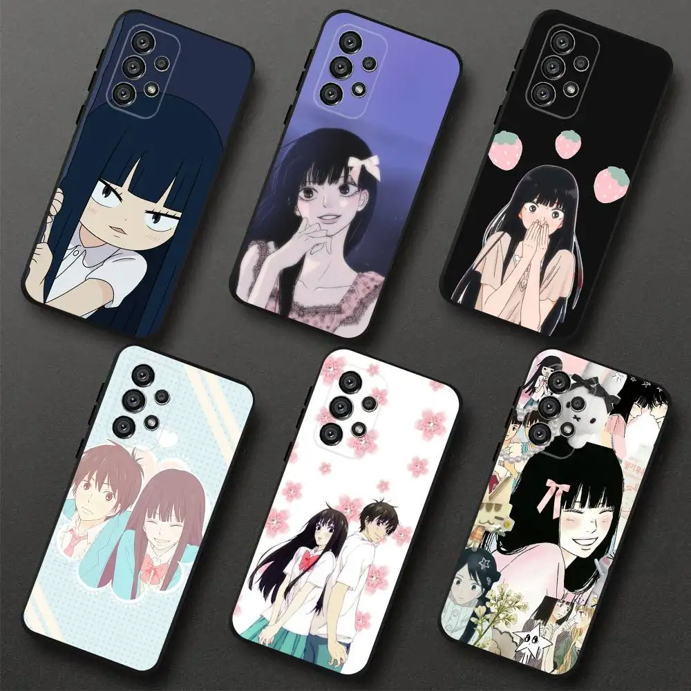 Casing Ponsel Kimi Ni Todoke Sawako untuk Samsung S 25,24,23,22,30,21,10,9,Ultra,Plus,Lite,FE,4,5G Casing Lembut Hitam