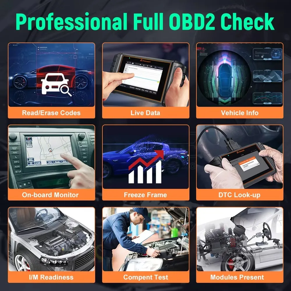 Foxwell NT706 OBD2 Automotive Scanner Transmission OBD 2 Car ABS SRS Engine System Diagnostic Scan Tools Code Reader Free Update