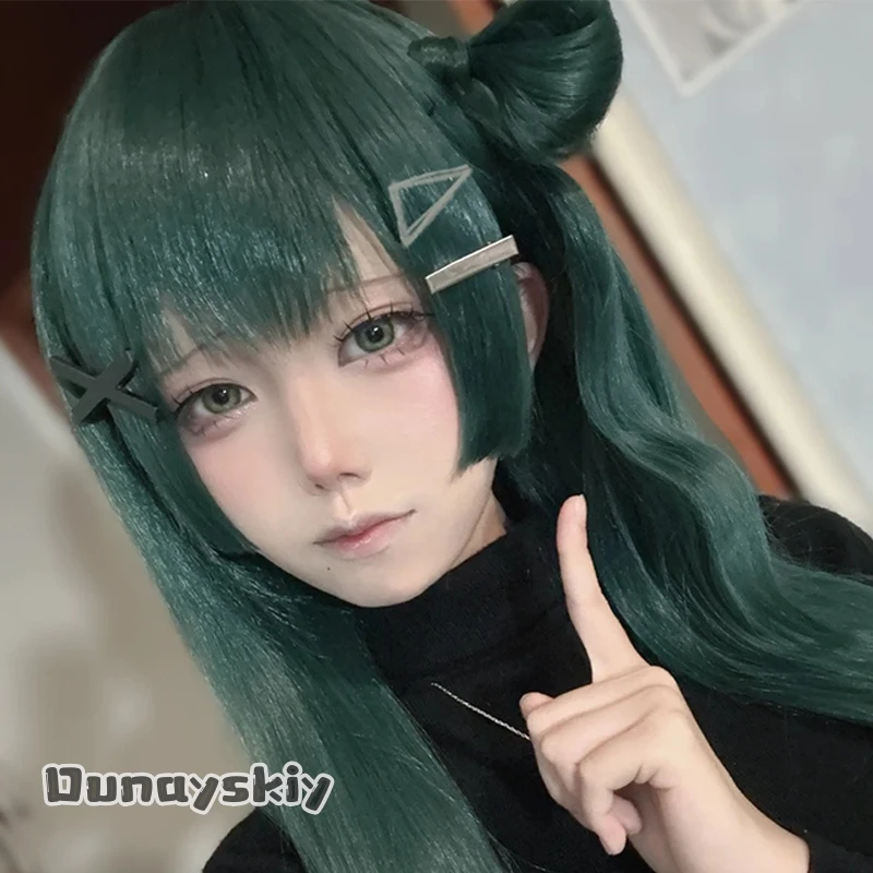 perruque-longue-verte-foncee-cr818-bang-dream-yumemita-viola-avec-dessus-de-tete-naturel-resistante-a-la-chaleur-pour-personnage-d'anime-halloween-comic-con