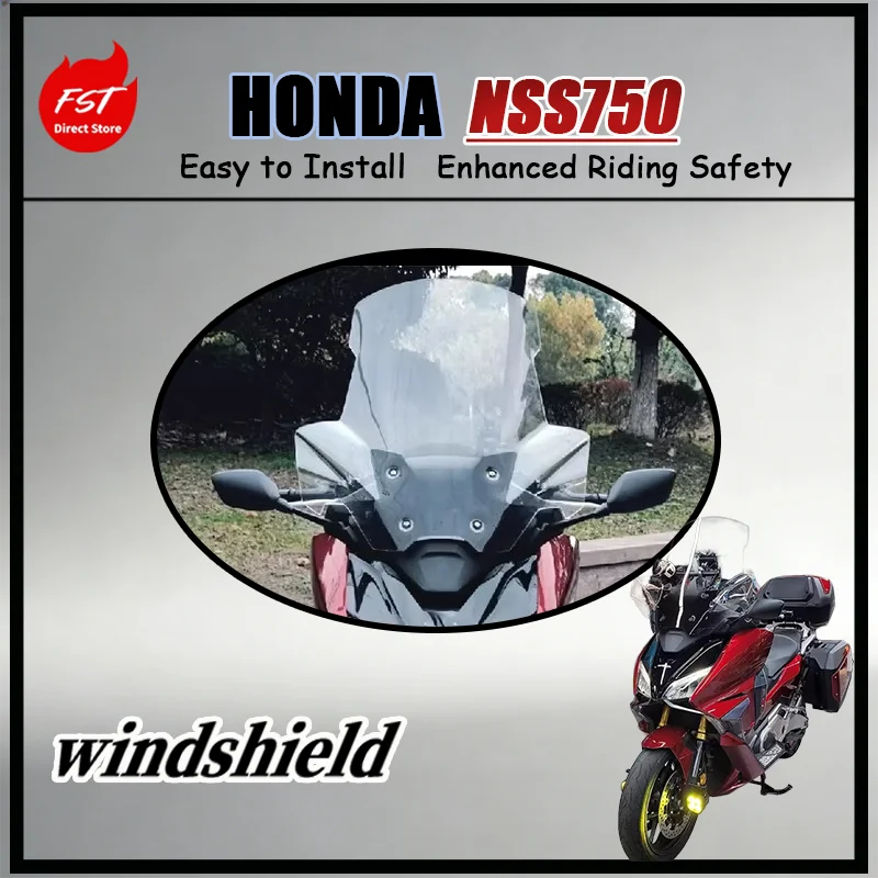 

Для Honda Forza 750 NSS750: импортное ветровое стекло с увеличенной высотой, антибликовое, всепогодная защита, защита от дождя для мотоцикла