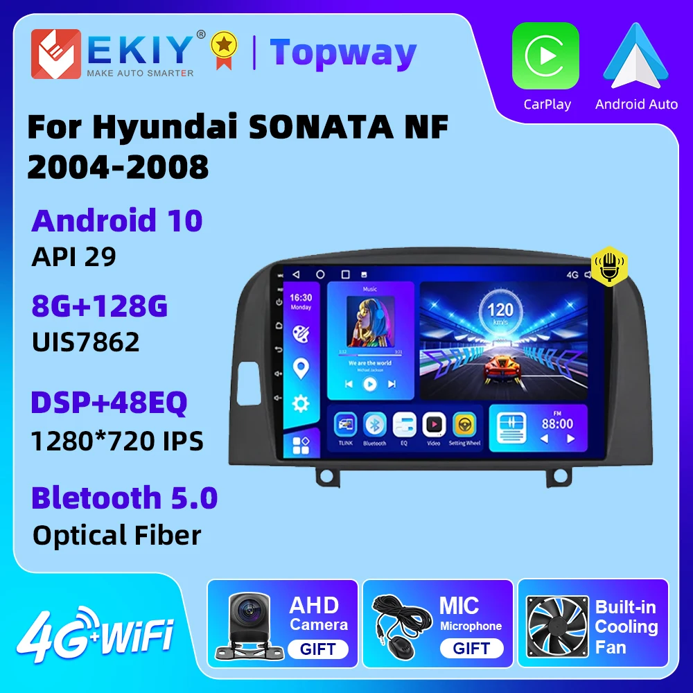 

EKIY Car Radio With Screen For Hyundai SONATA NF 2004-2008 Multimedia 4G WIFI GPS Navigation 2Din Android 10 DVD Player