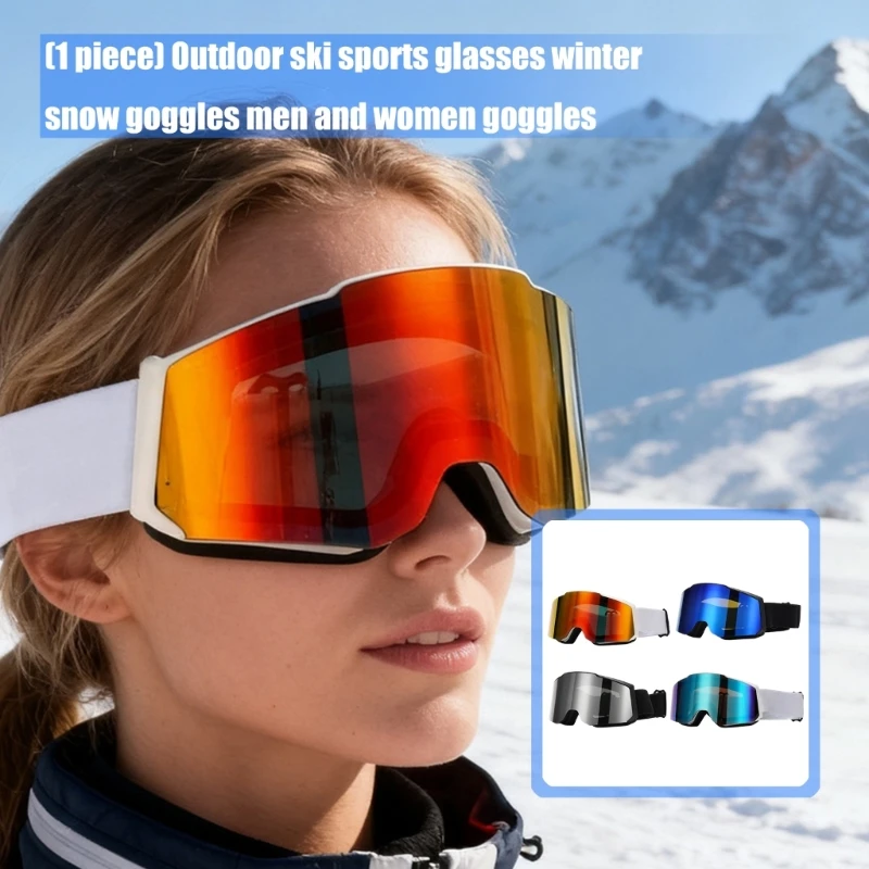 

Unisex Ski Goggle With Wide Angles Impact Resistant PC Lens 24BD