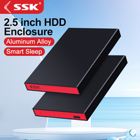 SSK 2.5 SATA HDD Enclosure USB 3.0 Adapter Aluminum Hard Drive Case 5Gbps HDD Hard Drive Enclosure Support UASP for PC Laptop