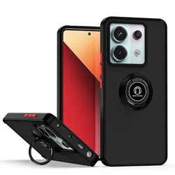 Telefon hülle für Xiaomi Redmi Note 13 Pro 5g 4g A3 Auto Magnet ring Anti-Fall mit Halterung matte Silikons chutz abdeckung Coque