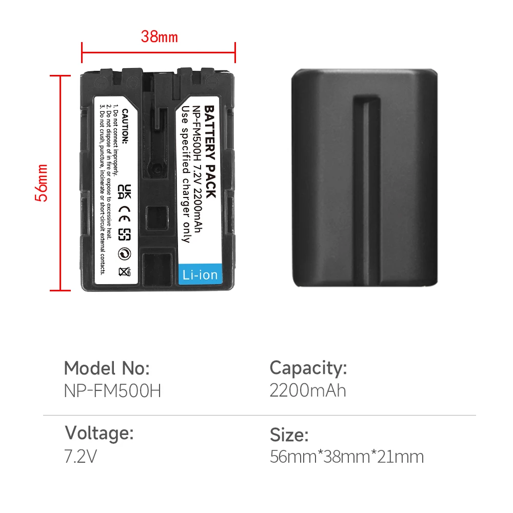 NP-FM500H NP FM500H NPFM500H Camera Battery For Sony A57 A58 A65 A77 A99 A550 A560 A580 Battery L50 SLT-A68 ILA77 SLT-A77 II