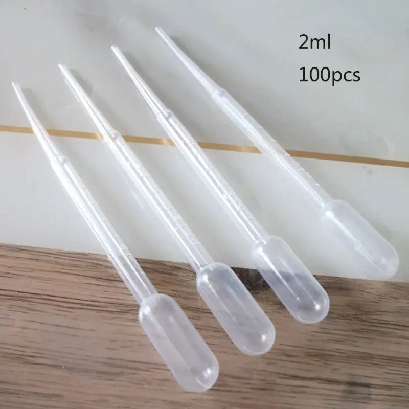 100Pcs Plastic Transfer Essential Oil Resin Droppers Disposable Jewelry Tools