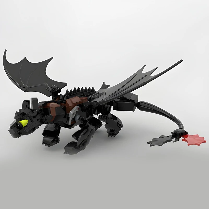 262pcs MOC Toothless Night Fury How To Train Your Model Building Blocks Room Decor Tabletop Ornament Collection Gift For Adults