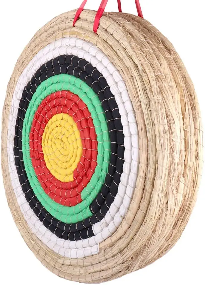 

Archery Targets Traditional Solid Straw Round Archery Target Shooting Bow Coloured Rope Target Face Three Layer for Shoo