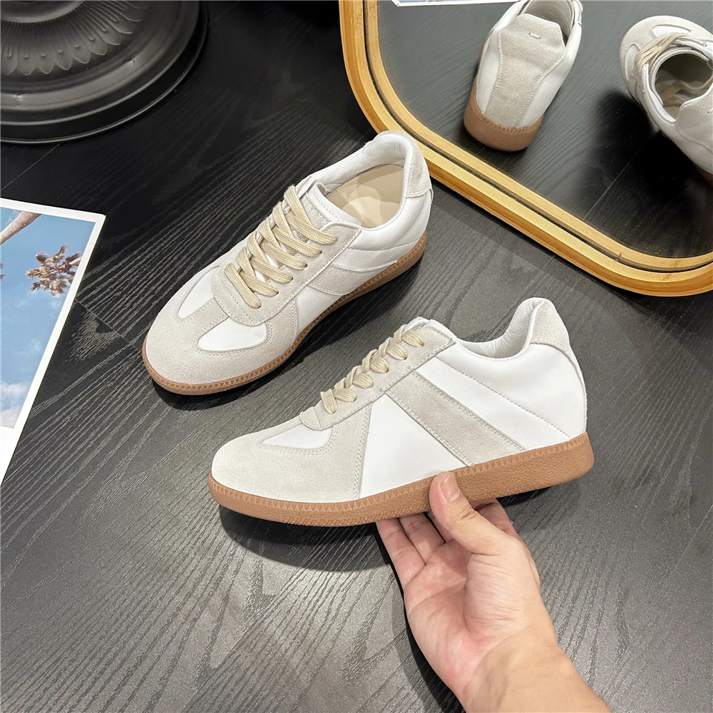 FEDONAS New Women Genuine Leather Sneakers Casual Flats Shoes Woman Increaed Heeled Fashion Sport Shoes Female Sneakers