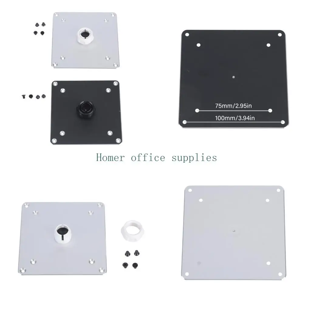 K43B Monitor Mount Plate 17MM Ball Receiver Support 75X75 100X100 for Desk Viewing