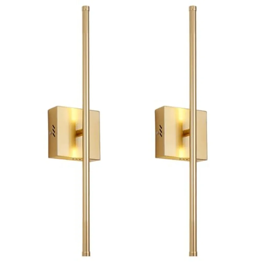 

Hardwired Wall Sconces Set of Two, 3000K Warm White Dimmable Modern Wall Sconces, 350° Rotate LED Light Fixtures Wall Lamp for