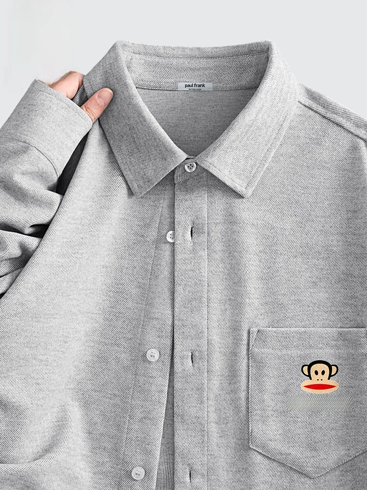 

Мужская фланелевая рубашка в клетку с длинным рукавом, с принтом обезьяны, износостойкая, осенне-зимняя, новинка