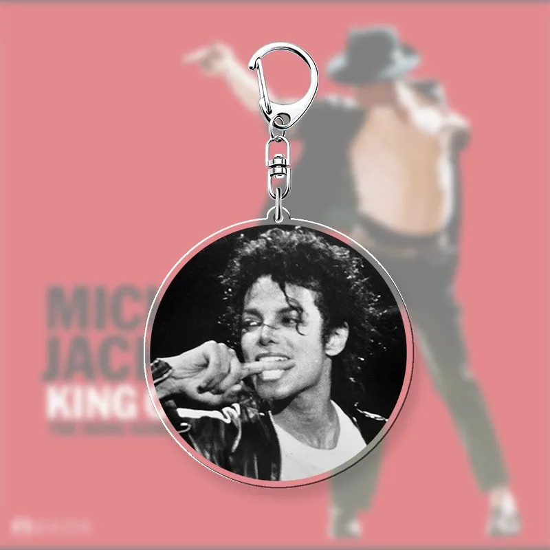 Double-sided Acrylic Keychain, Michael Jackson Pendant