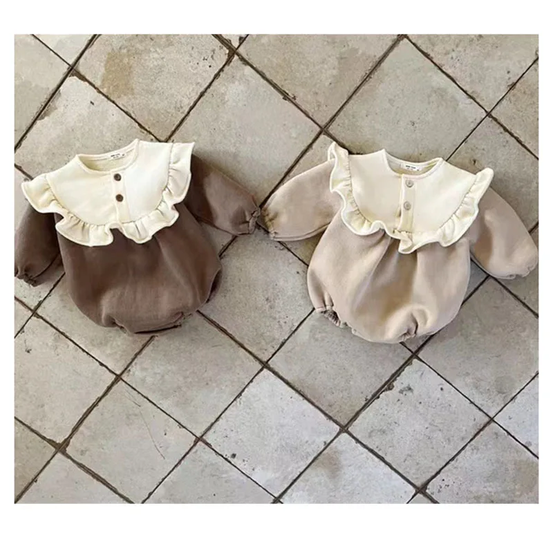 Baby kleidung Bodysuit & einteiliges Pelz futter Baby kleidung