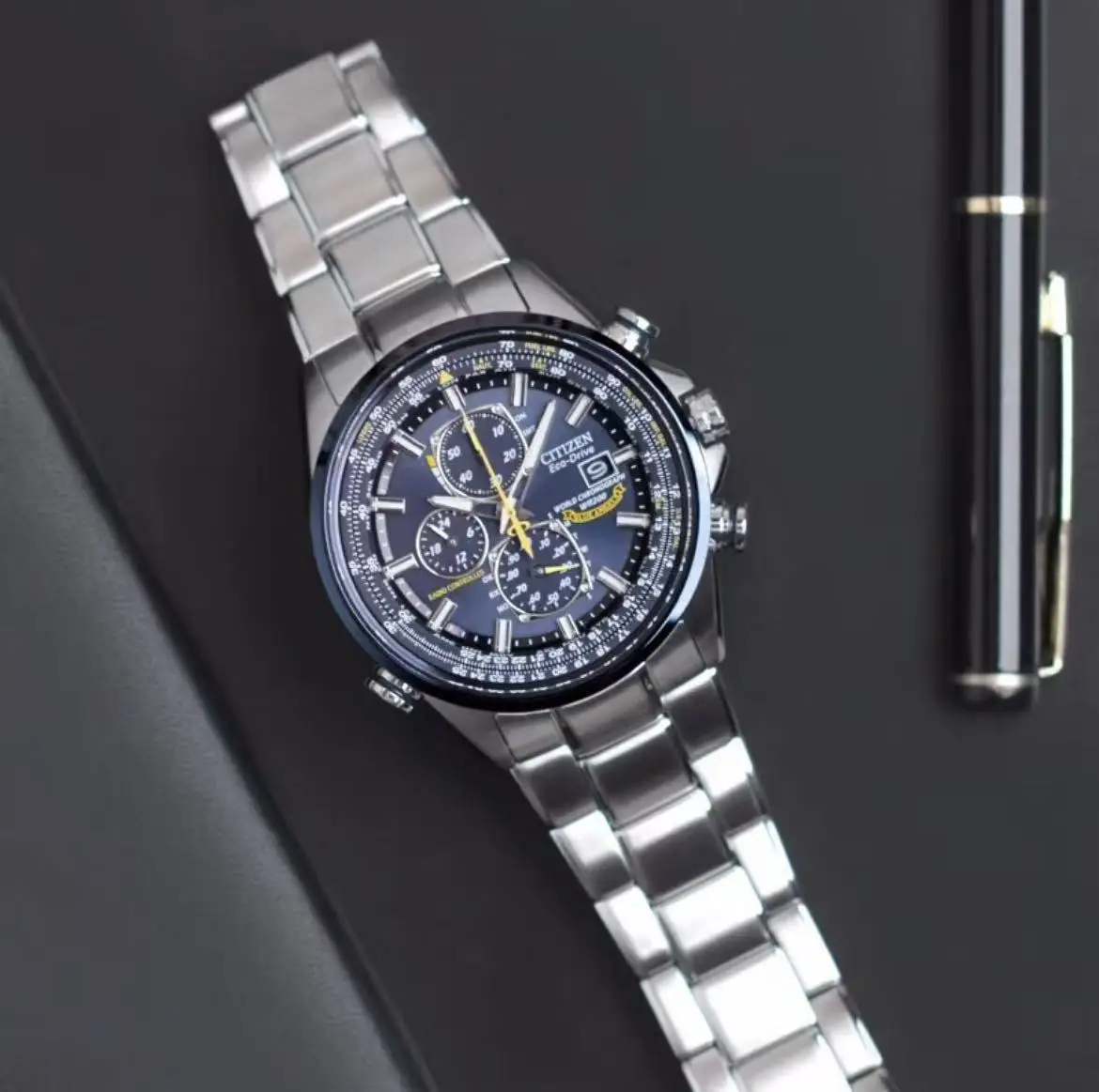 Reloj mecánico automático multifuncional clásico CITIZEN City Blue Angel para hombre