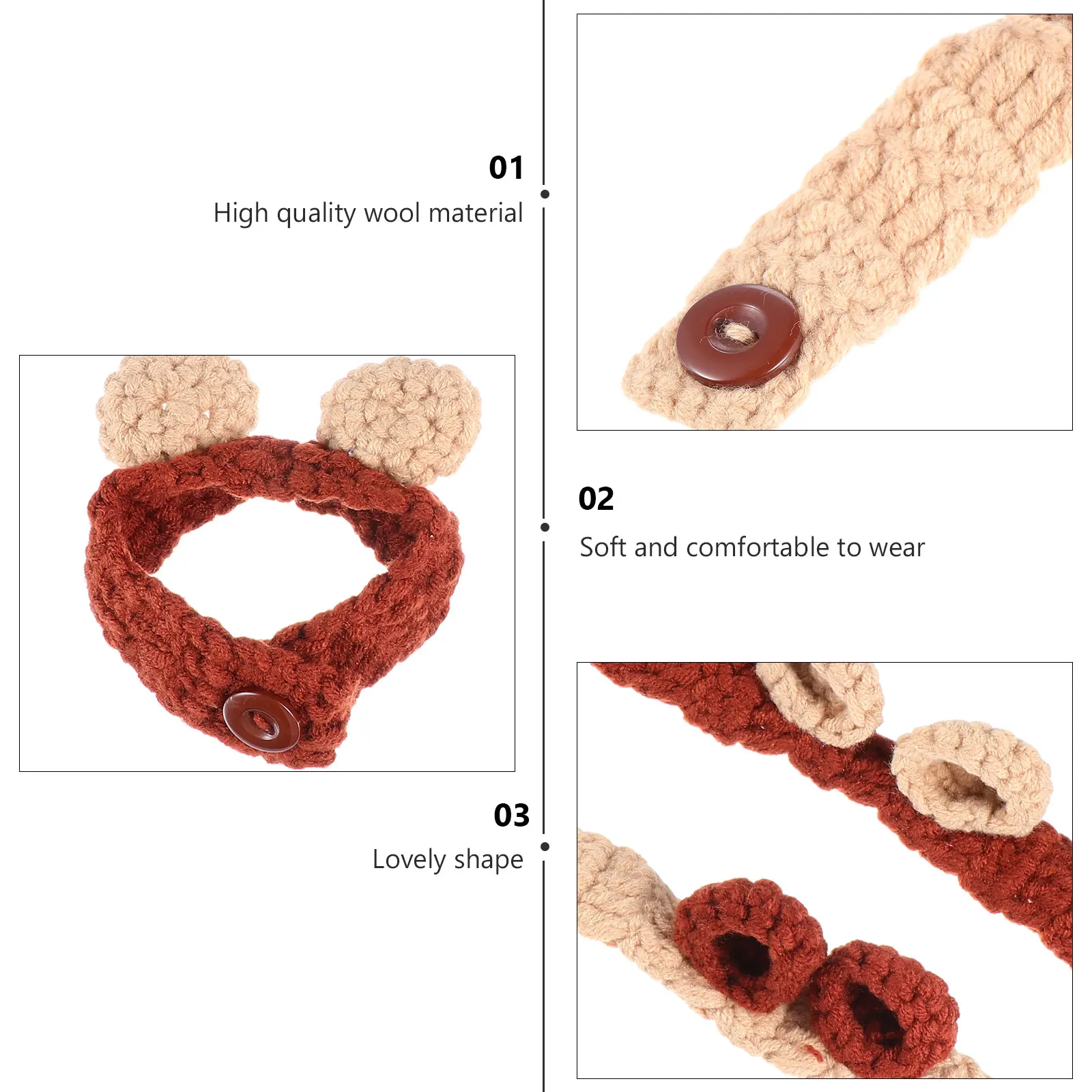

2 Pcs Finished Product Yarn Bracelet Lovers Christmas Gifts Wool Knitted Children