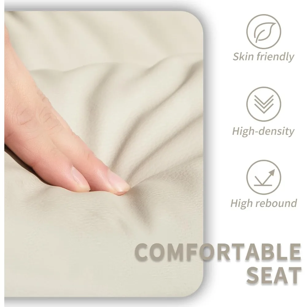 كرسي مكتب حديث من خشب الجوز بدون ذراع مع عجلات، كرسي مهام تنفيذي دوار واسع قابل للتعديل من جلد البولي يوريثان، ساق متقاطعة مريحة #6