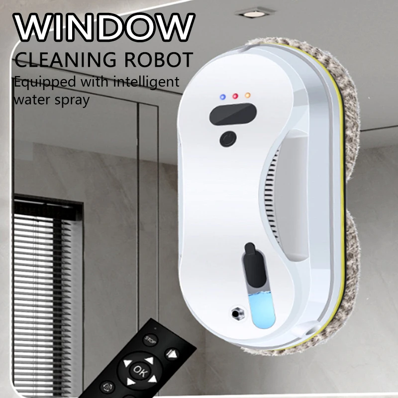 Smart Home Appliances Auto Window Cleaning Robot High Suction Dual Side Auto Glass Cleaning Robot Vacuum Cleaner 90W 30ML