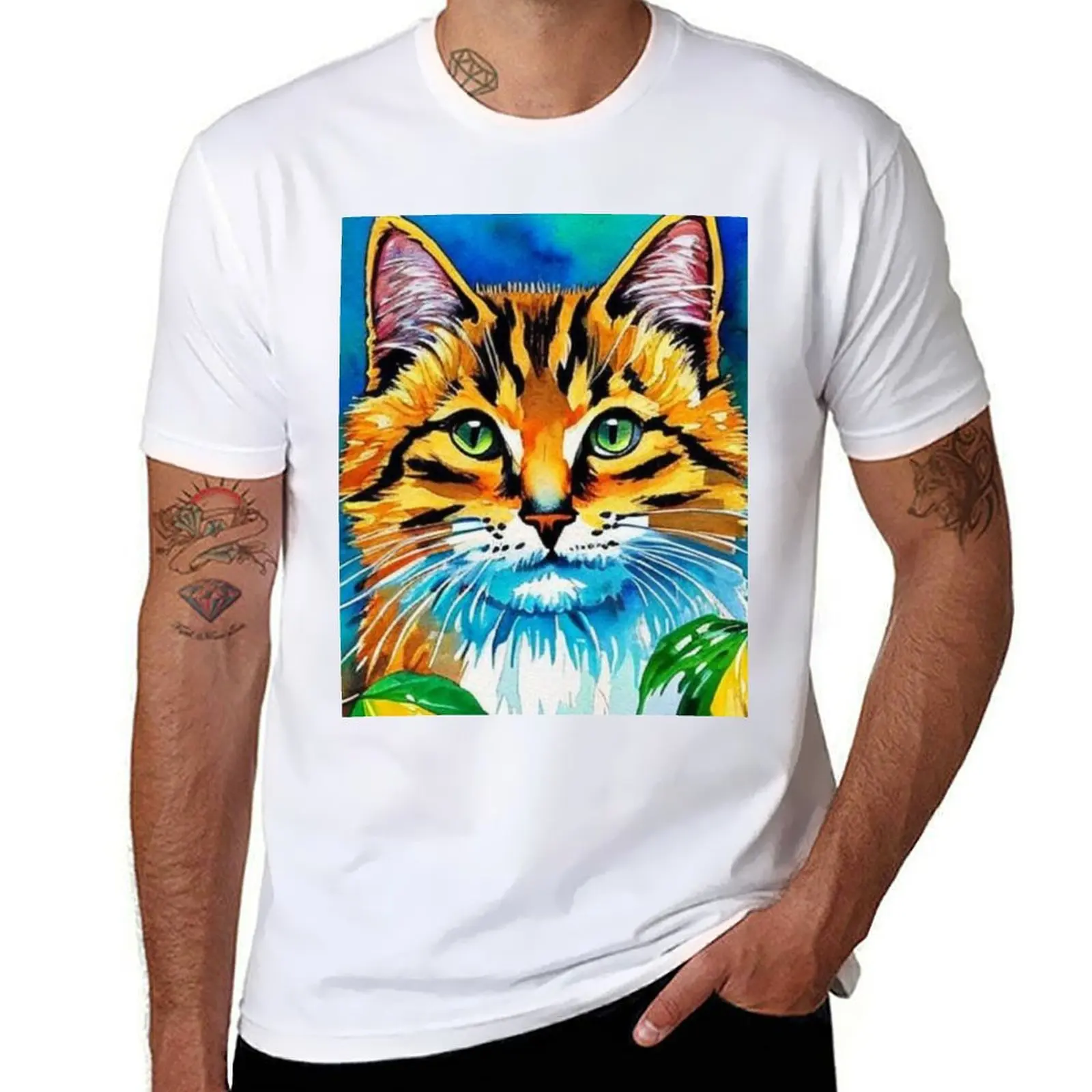 

cute cat T-Shirt Anime t-shirt cotton graphic tees funny shirt cotton Louboutins mens graphic t-shirts big and tall