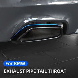 Stainless Steel Car Exhaust Pipe Cover Frame Stickers For BMW G20 G30 G32 6GT G11 G12 X3 G01 G08 X4 G02 X5 G05 X6 G06 X7 G07