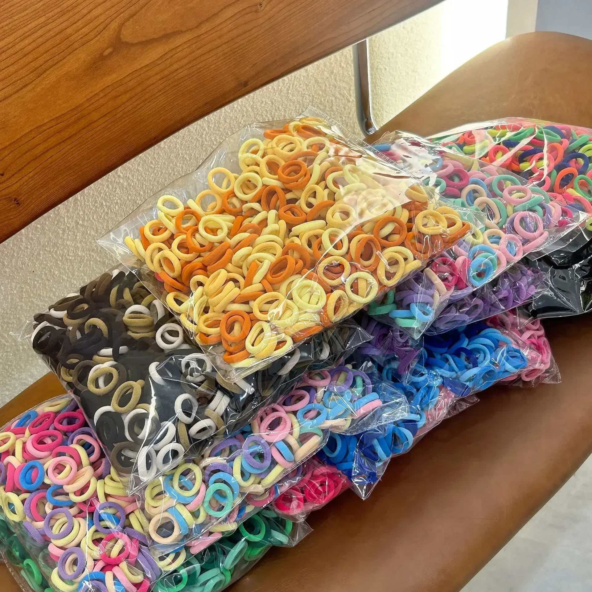 Frauen Mädchen Bunte Nylon Elastische Haarbänder Pferdeschwanz Halten Kleine Haargummi Gummibänder Scrunchie Mode Kinder Haar Zubehör