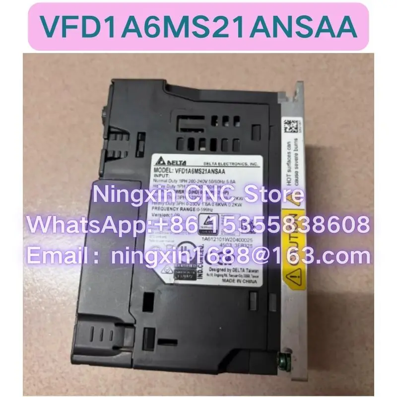 

Used VFD1A6MS21ANSAA Inverter Functional test OK Fast delivery