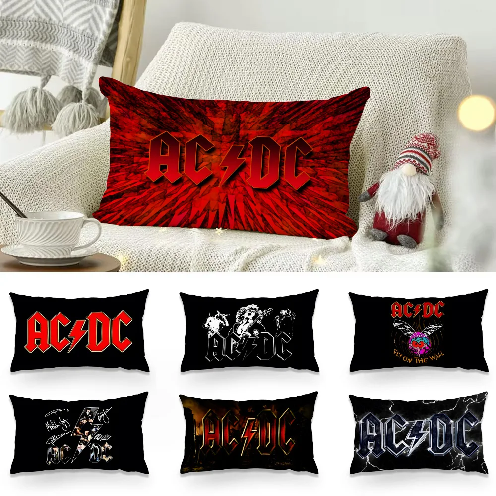 

Pillow Covers Cartoon Rock Band ACDC Sofa Decorative Home Double-sided Printing Short Plush Cute Cushion Cover