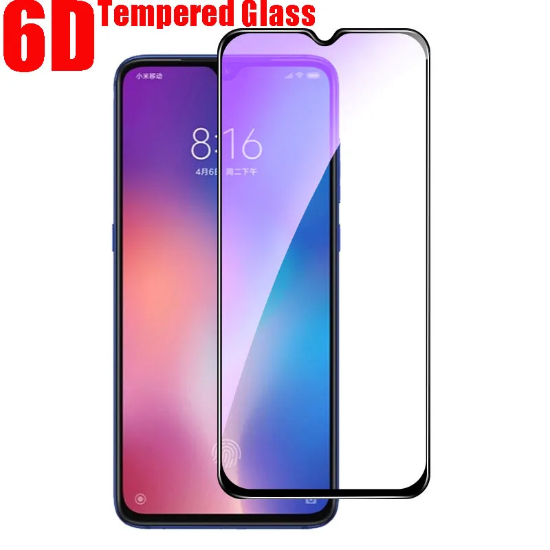 200pc 5D Glass for Xiaomi Redmi Note 9 Pro 8 9s 7 8T Redmi 9a 8a K20 Tempered Glass Screen Protector for Xiaomi Mi 9t Pro 9 8 A3