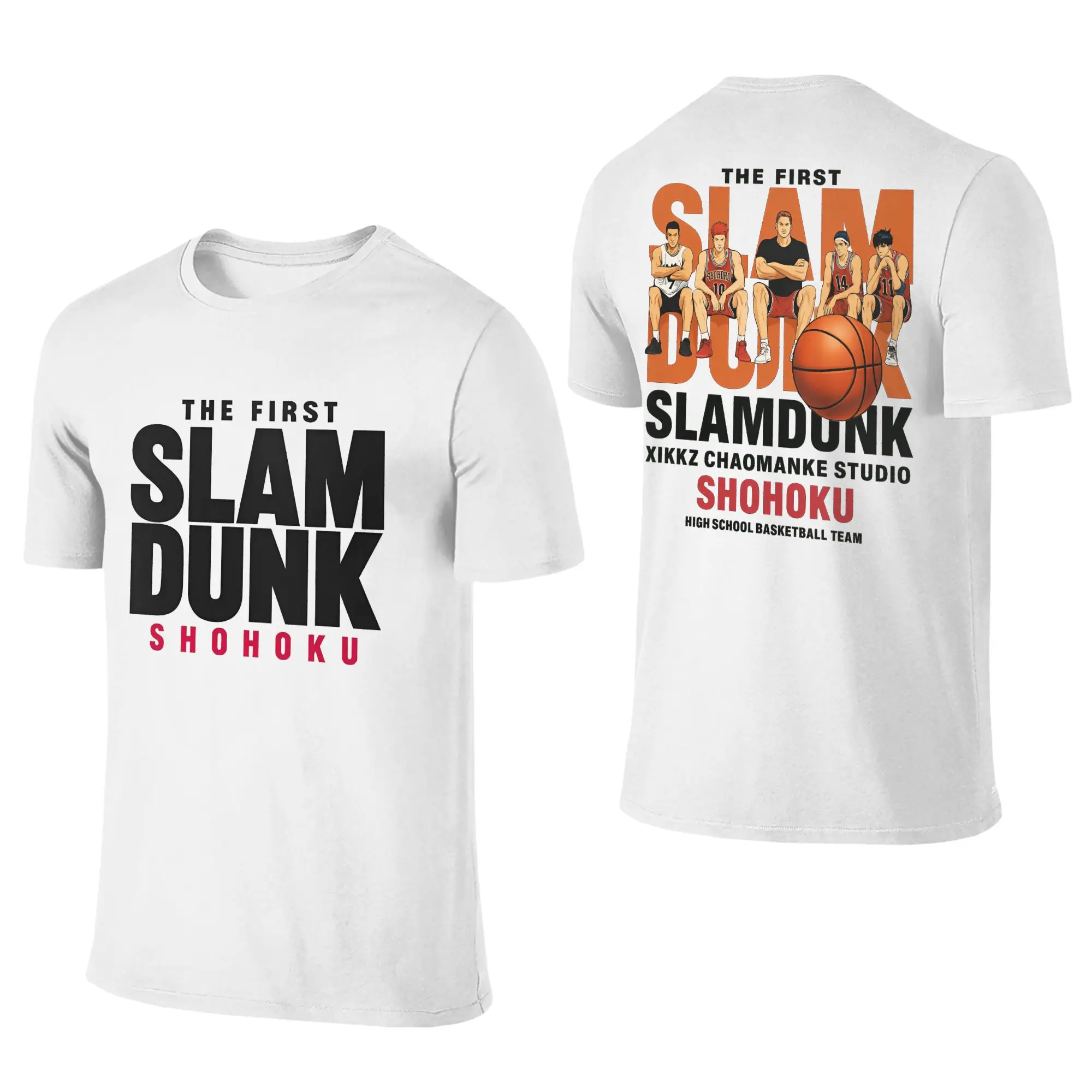 

Anime Slams Dunks T-Shirts for Men Awesome 100% Cotton Tees Crewneck Short Sleeve T Shirts New Arrival Clothing
