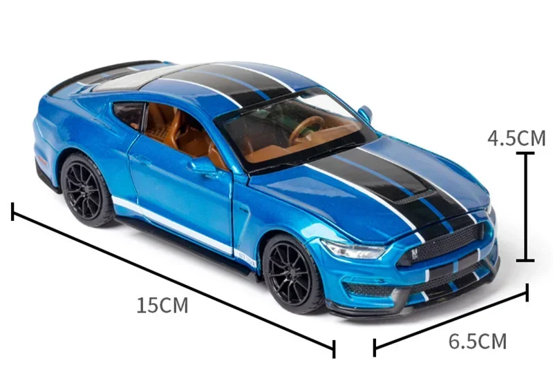 1:32 フォード マスタング シェルビー GT350 合金スーパーカーモデルおもちゃの車高シミュレーションプルバックおもちゃ車両ギフト A191 ファッション装飾品 A