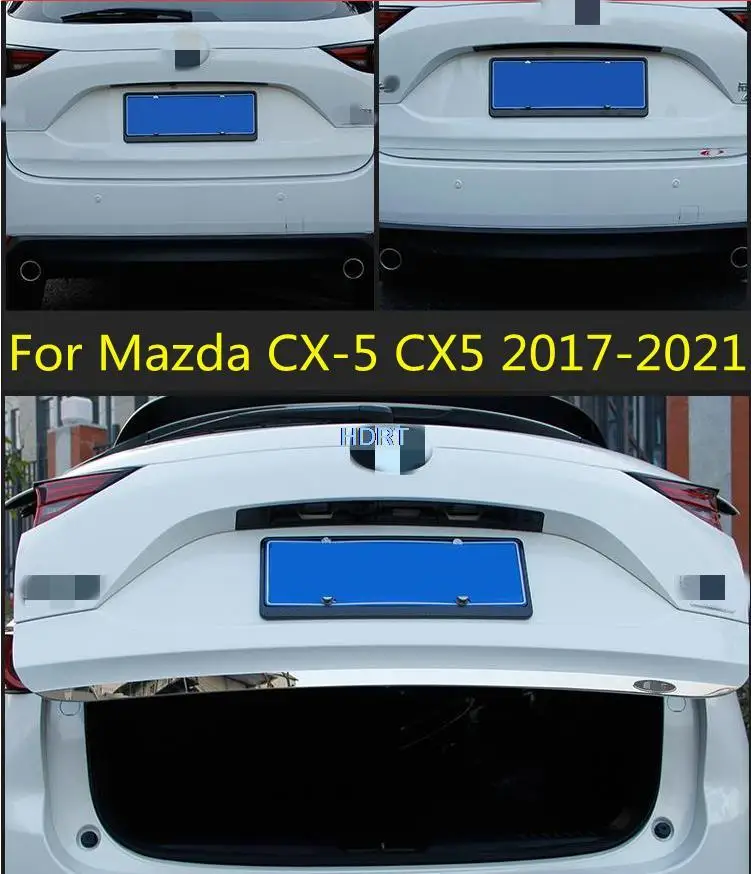 

Tailgate Door Cover Stainless Steel 1pc Rear Trunk Molding Trim Lid Chrome For Mazda CX-5 CX5 2017 2018 2019 2020 2021 Tail Gate