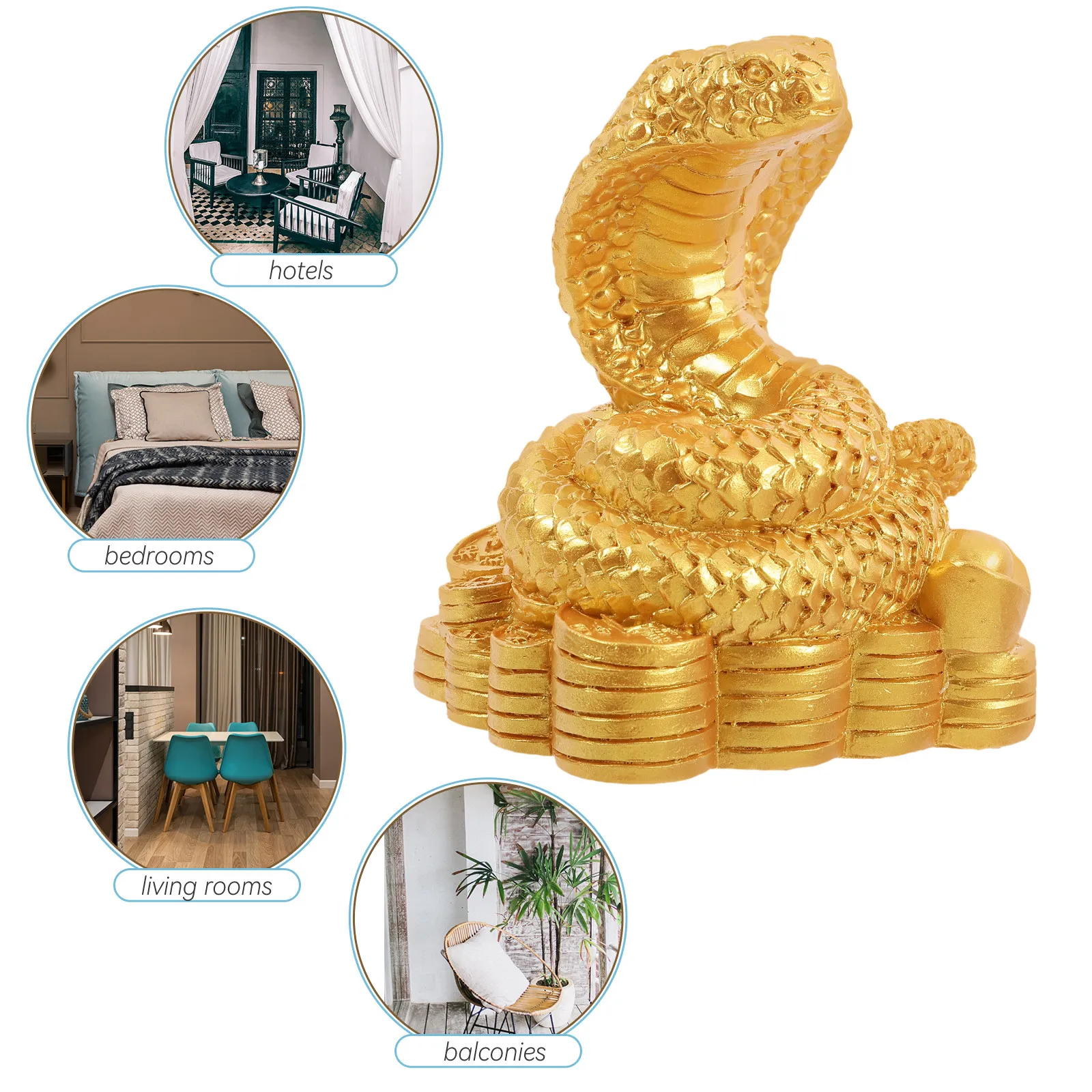 Statue de Serpent en Résine, D - Home Office With Bookshelves avis et prix