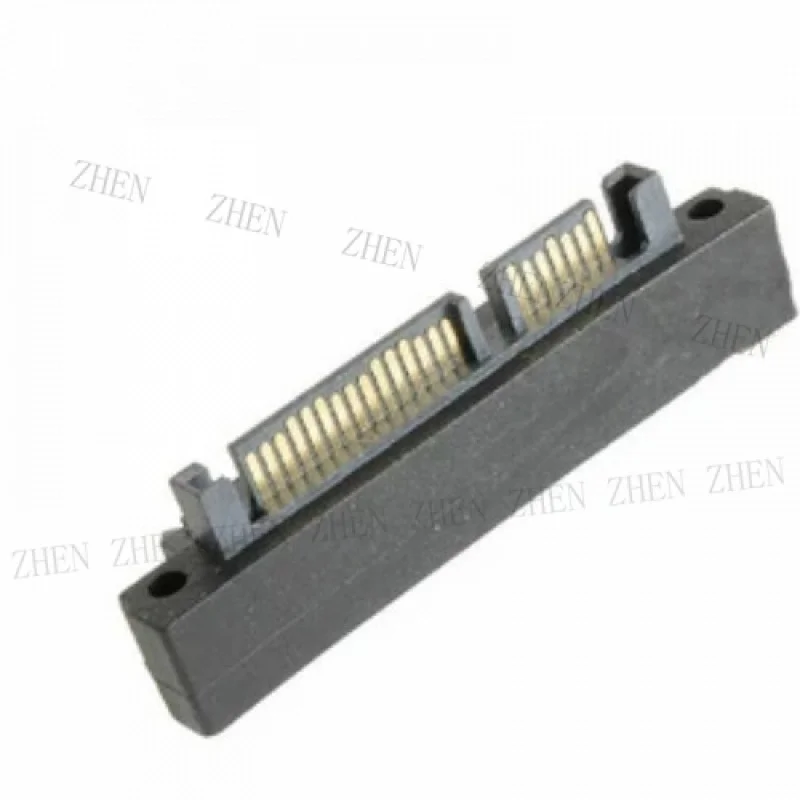 Y Y 90 Degree Right Angled 7+15Pin 22P SATA Adapter Jack Connector Male to Female