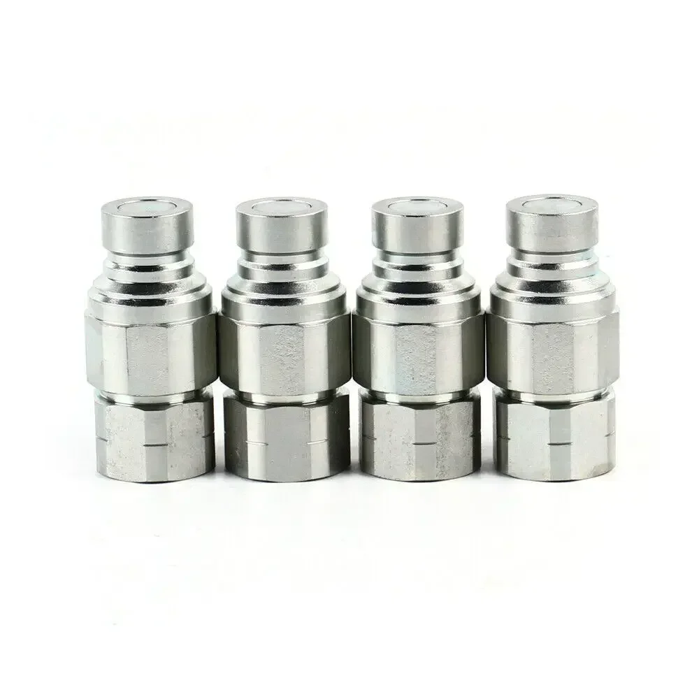 Гидравлические муфты быстрого подключения, набор из 4 предметов, резьба 45,5 л/мин NPT с гальваническим покрытием для крана самосвала