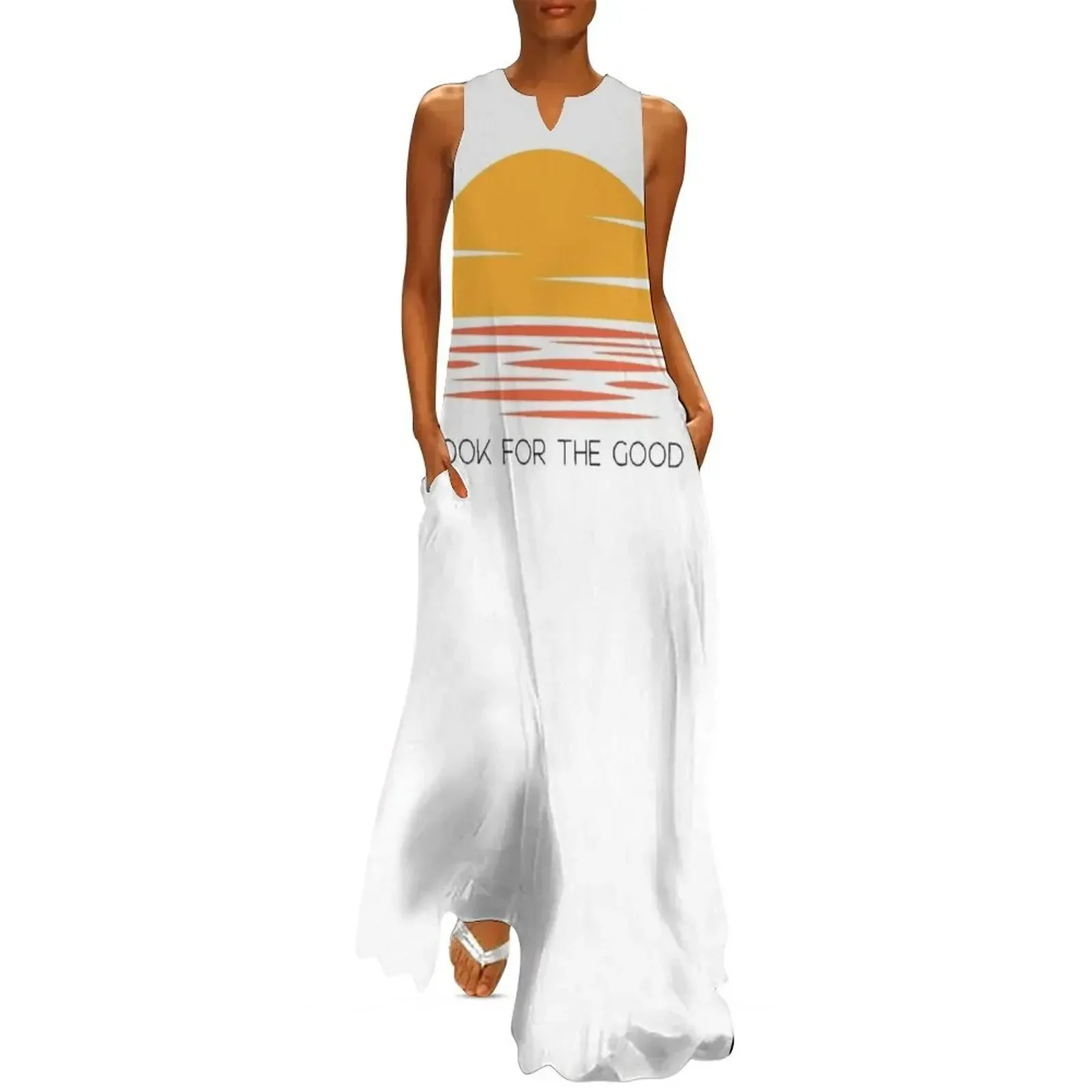 

Look For The Good with Abstract Sunset Long Dress long dresses for women dresses for prom woman dress Dress