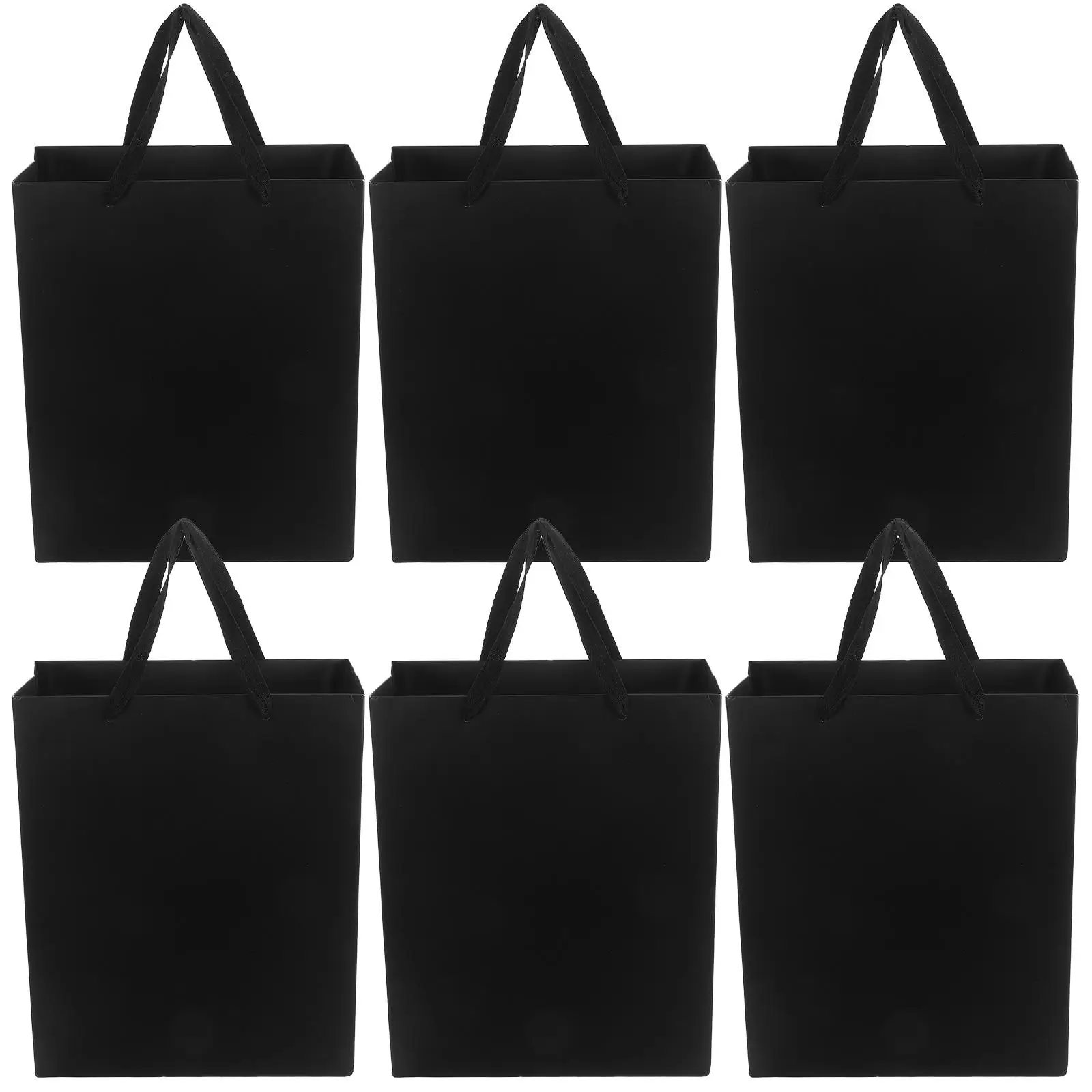 

30 Pcs Black Gift Bags Medium 10 24x4 72x12 60 Inches Handles Paper Packaging For Business Party Wedding