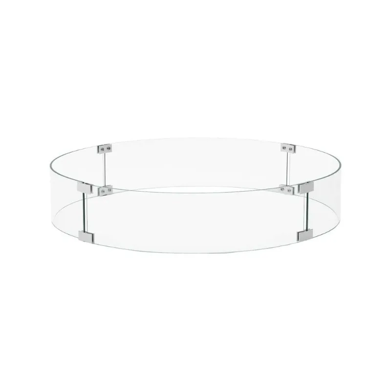 

Round Glass Wind Guard, 29x5.5 inches inches Tempered Glass for Outdoor Fire Table