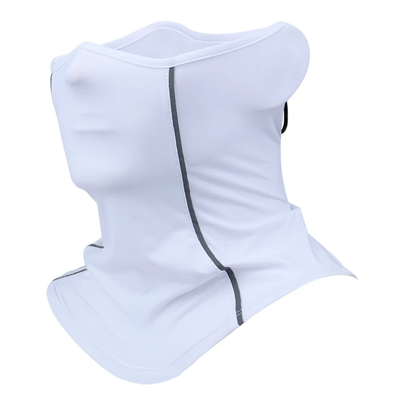 Riflettente Nigh Riding Half Face Mask Summer Ice Silk protezione solare antipolvere collo sciarpa sport Bandana uomo donna