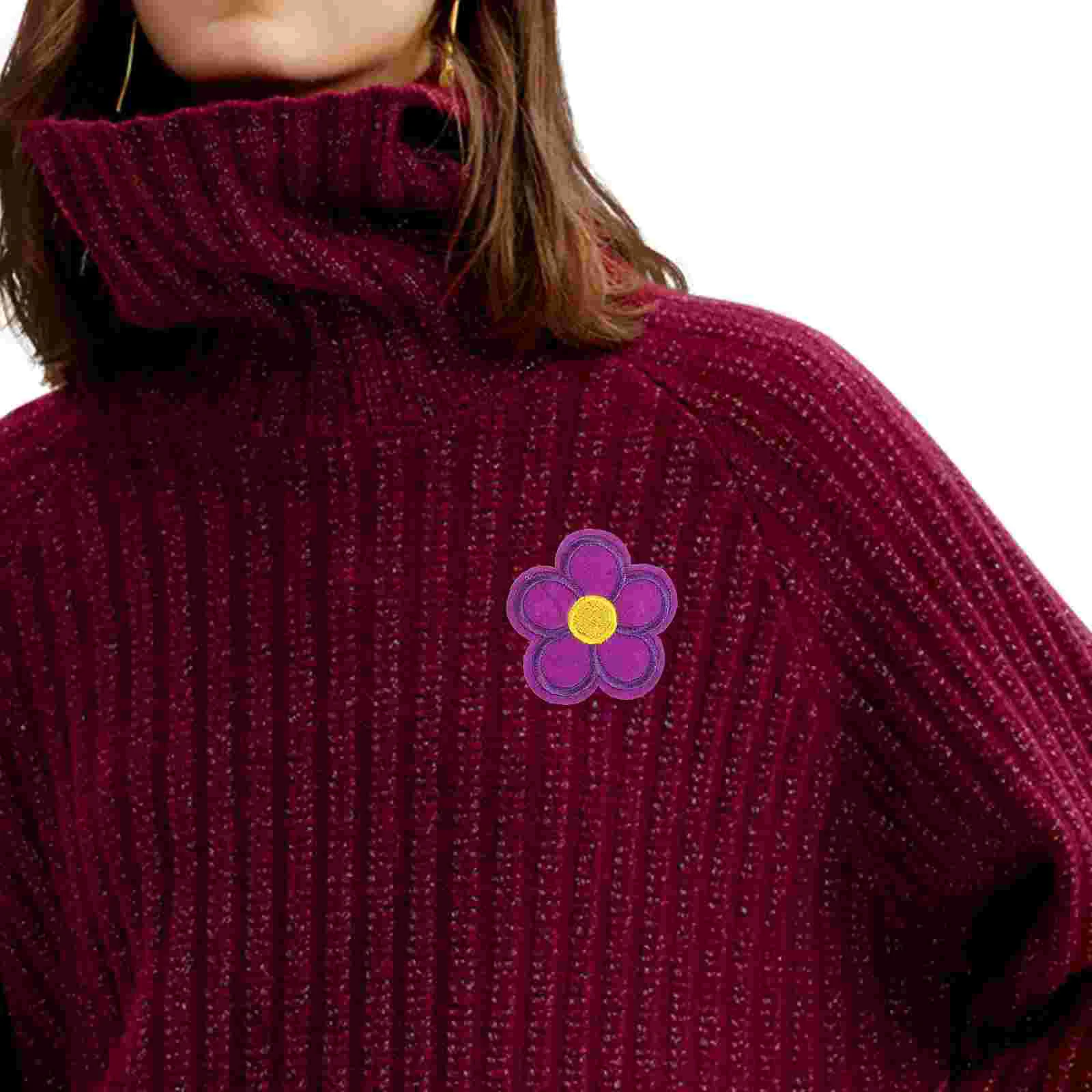 12 Pcs Decorate Embroidered Cloth Patch Hat Patches Polyester Thread Sew Flower Iron