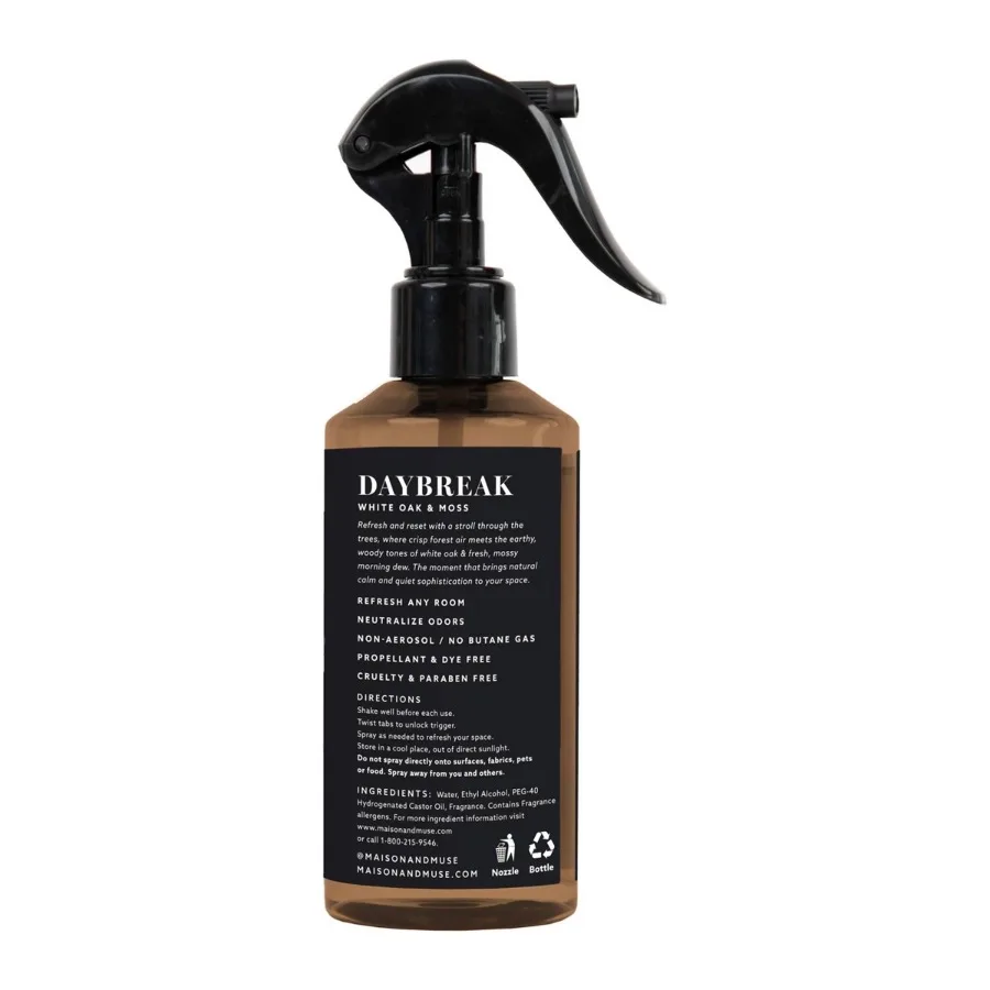 Air Freshener Spray, White Oak & Moss, 6.8 fl oz, Long‑Lasting Earthy Scent Room Spray for Household Odor Elimination