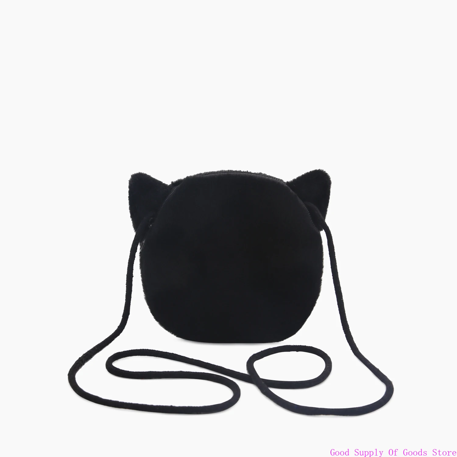 Милая детская сумка с рисунком милого кота, сумка через плечо, кошелек для монет, мини-сумка из плюшевого материала для мальчиков и девочек