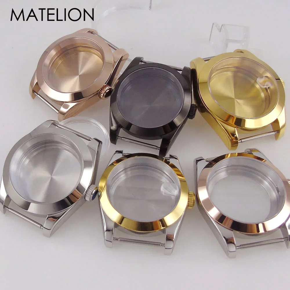 Classic Watch Case for EXPLORER Model Fit NH34 NH35 NH36 NH38 4R35/36 EAT2824 PT5000 SW200 4R35 100m Waterproof Rose Gold Black