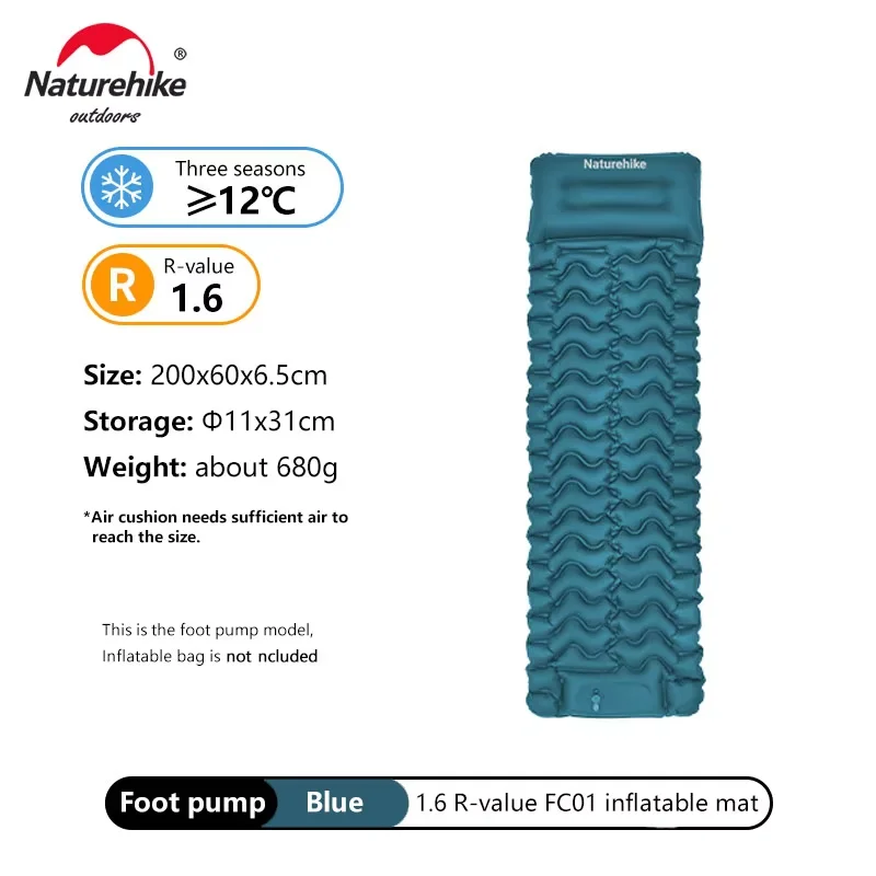 Naturehike Opblaasbare Matras Camping Matras Ultralicht Buiten Slaapkussen Opklapbed Wandelen Slaapmat