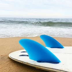 Twin Keel Fins (2 Fins) Single/Dual II Tab Surfing Fins Solid Fiberglass Flex for Lightweight Durability & Top Performance