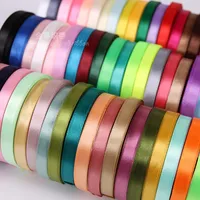 10mm Satin Ribbon DIY Sewing Handmade Crafts Supplies Black White Beige Pink Red Blue Green Purple Christmas Decoration Tape