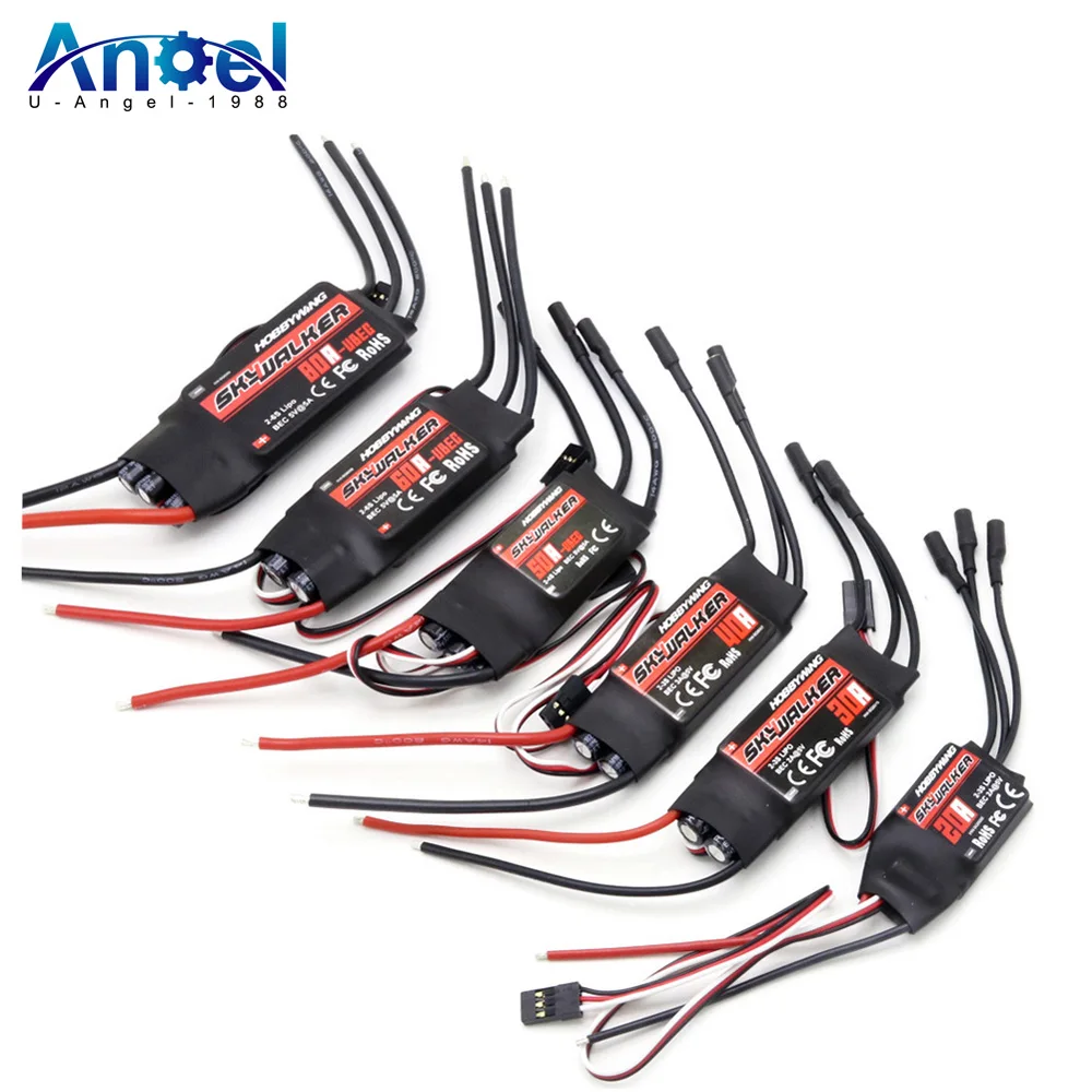 

Hobbywing Skywalker 40A 50A 60A 80A 15A 20A 30A V2 ESC Speed Controller With UBEC For RC Airplanes Helicopter